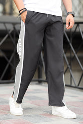 Turbo Panel Typography Micro Loose fit Trouser in Black